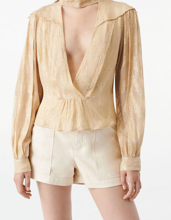 LILA CHOKER TOP